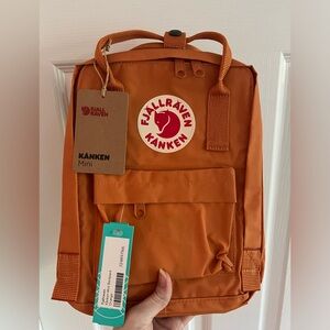 NWT Mini Backpack- Fjallraven Kanken- Spicy Orange